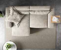 EcksofaSirpio 230x155 cm Cord Beige Recamiere variabel Sofort versandfertig