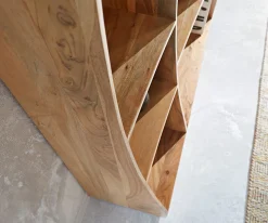 2er-Set-StandregalLive-Edge 240 cm Akazie Natur Sofort versandfertig