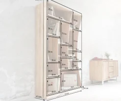 2er-Set-StandregalLive-Edge 240 cm Akazie Natur Sofort versandfertig