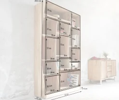 2er-Set-StandregalLive-Edge 240 cm Akazie Natur Sofort versandfertig