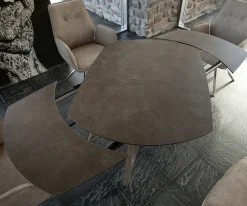 EsstischCarlow 130/200x95 cm Keramik Braun Edelstahl ausziehbar Sofort versandfertig