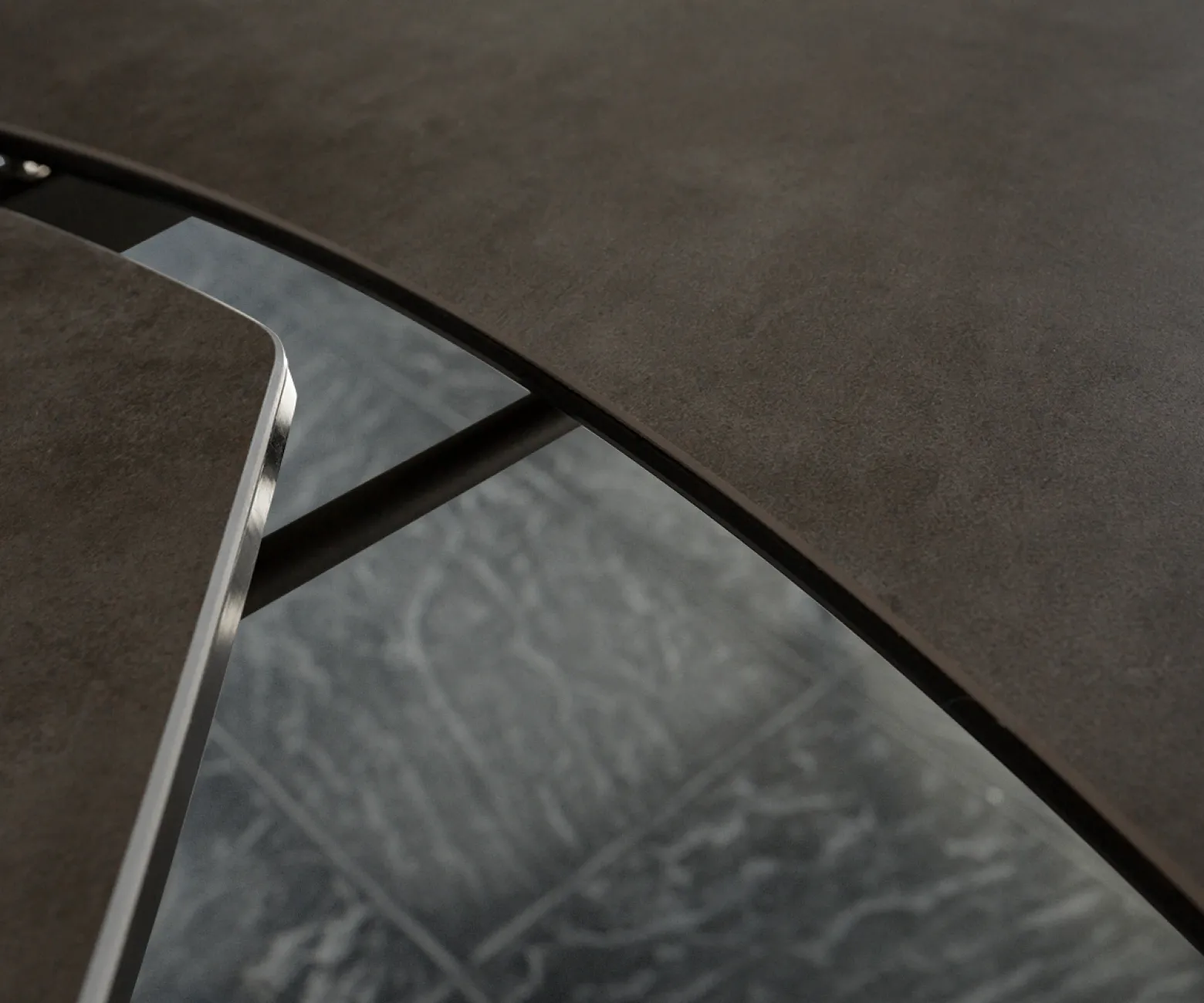 EsstischCarlow 130/200x95 cm Keramik Braun Edelstahl ausziehbar Sofort versandfertig