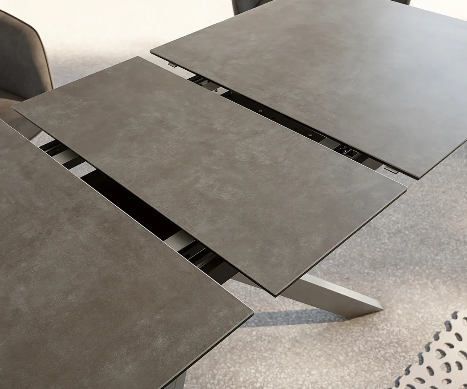 EsstischDaven 160/200x90 cm Keramik Braun Edelstahl ausziehbar Sofort versandfertig