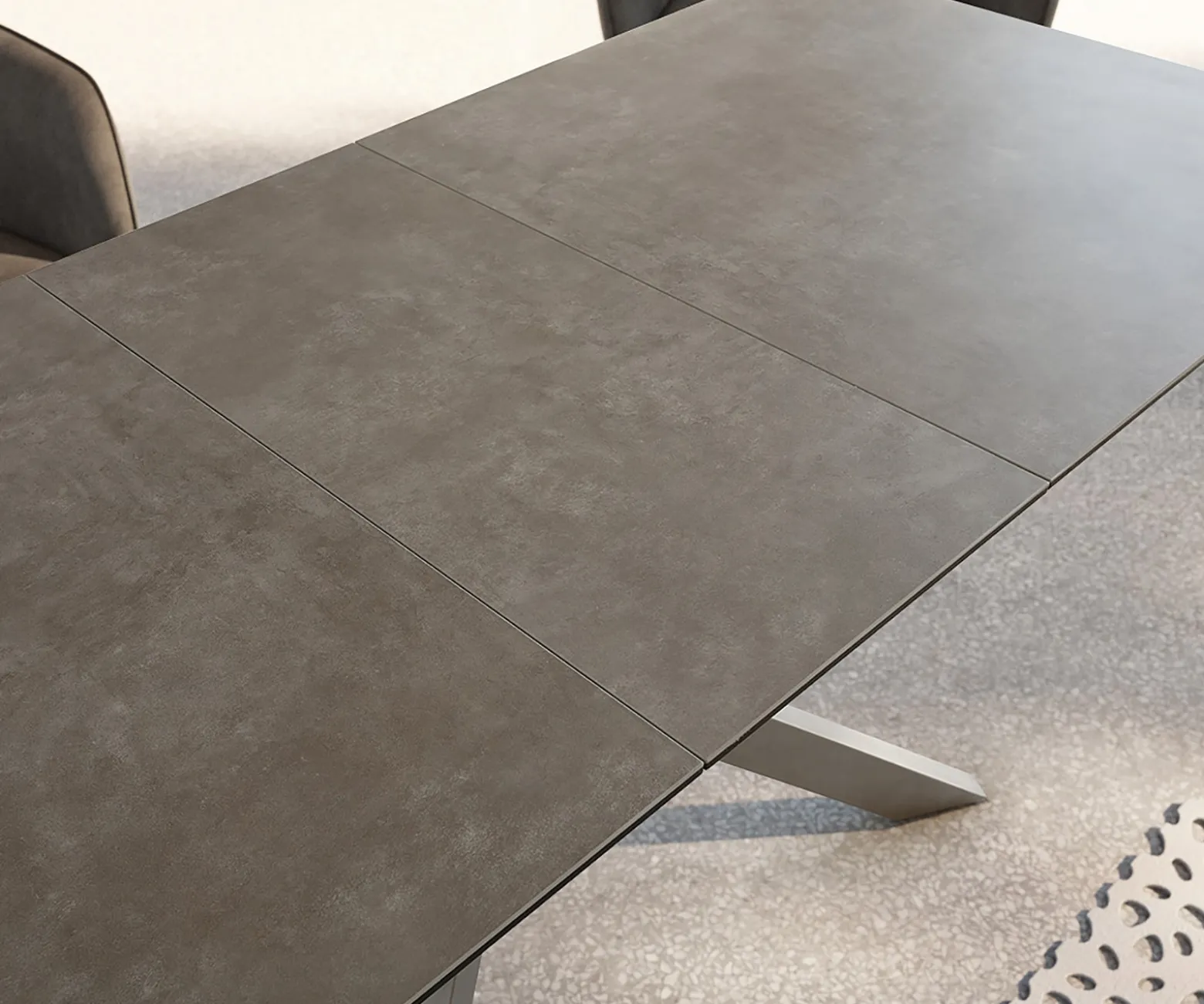 EsstischDaven 160/200x90 cm Keramik Braun Edelstahl ausziehbar Sofort versandfertig