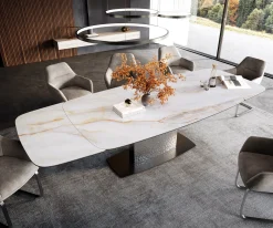 EsstischEdge Boot 200-300x120 cm Keramik Onyx Pearl Wave Edelstahl ausziehbar Sofort versandfertig