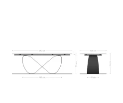 EsstischEdge Boot 240x120 Reliefglas Rauchschwarz 3D-Design Infinity Metall Schwarz Sofort versandfertig