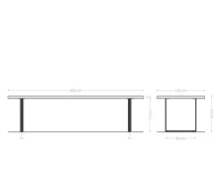 EsstischEdge Boot 300x120x2,5-3 Eiche Natur Edelstahl Schmal Schweizer Kante Versandfertig ca. 14.11.26