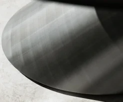 EsstischEdge Oval 280x130 Reliefglas Rauchschwarz 3D-Design Cono Metallic Silber Versandfertig ca. 25.09.26