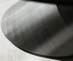 EsstischEdge Oval 280x130x2,5 Eiche Natur Cono Metallic Silber Flow- Versandfertig ca. 25.09.26