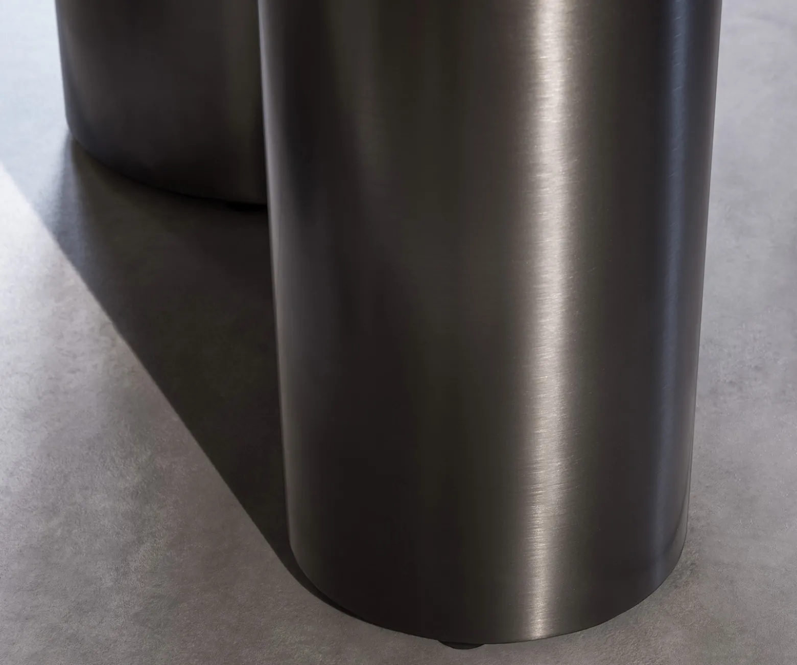 EsstischEdge Oval 280x130x2,5 Eiche Natur Pilier Edelstahl gebürstet Flow- Sofort versandfertig