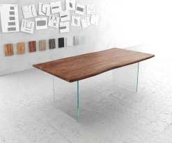 EsstischEdge 200x100 Akazie Braun Glas Live- Sofort versandfertig