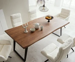 EsstischEdge 200x100 Akazie Braun Metall Schräg Live- Sofort versandfertig
