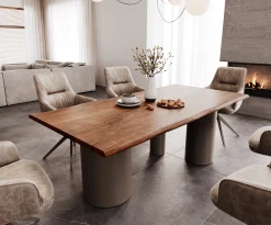 EsstischEdge 200x100 Akazie Braun Troa Metall Effektfinish Titan Live- Sofort versandfertig