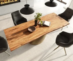 EsstischEdge 240x100 Akazie Natur Cono Metallic Gold Live- Sofort versandfertig