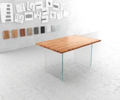 EsstischEdge 140x90 Akazie Natur Glas Live- Sofort versandfertig