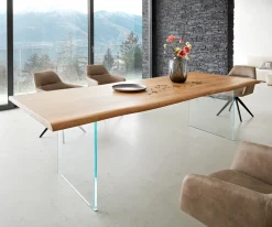 EsstischEdge 260x100 Akazie Natur Glas Live- Sofort versandfertig