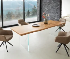 EsstischEdge 260x100 Akazie Natur Glas Live- Sofort versandfertig