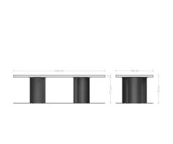 EsstischEdge 260x100 Akazie Platin Troa Edelstahl Graphit Live- Versandfertig ca. 07.11.26