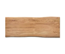EsstischEdge 260x100cm Akazie Natur Edelstahl Silber schräg Live- Sofort versandfertig
