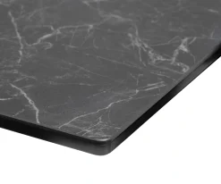 EsstischEdge 180-220x100cm Keramik Laminam®Nero Greco Anthrazit V-Mittelfuß Schwarz ausziehbar Sofort versandfertig