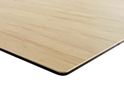 EsstischEdge 200-300x100 cm Keramik Laminam® Sabbia Eichefarbig Infinity Metall Schwarz ausziehbar Versandfertig ca. 25.09.26