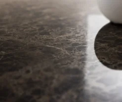 EsstischEdge 200-300x100 Keramik Emperador Extra Lucidato Dunkelbraun W-Gestell Schwarz ausziehbar Sofort versandfertig