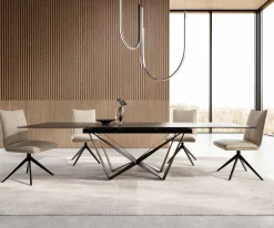 EsstischEdge 200-300x100 Keramik Laminam®Noir Desir Braun Spider Flachstahl Schwarz ausziehbar Sofort versandfertig