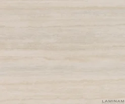 EsstischEdge 200-300x100 Keramik Laminam® Travertino Bianco Creme-Weiß W-Gestell Effektfinish Titan ausziehbar Sofort versandfertig