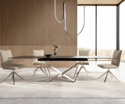 EsstischEdge 200-300x100 Keramik Laminam®Noir Desir Braun Spider Flachstahl Edelstahl ausziehbar Sofort versandfertig