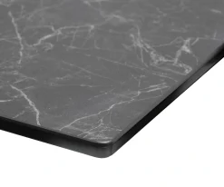 EsstischEdge 180-220x100 Keramik Laminam®Nero Greco Anthrazit W-Gestell Schwarz ausziehbar Sofort versandfertig