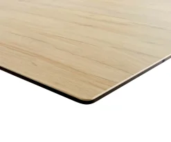 EsstischEdge 180-220x100 Keramik Laminam® Sabbia Eichefarbig Kreuzgestell Rechteck Schwarz ausziehbar Sofort versandfertig