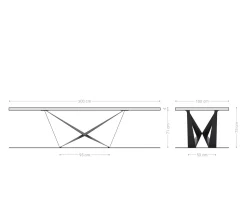 EsstischEdge 300x100x4 Eiche Natur Spider Flachstahl Edelstahl Live- Versandfertig ca. 02.12.26