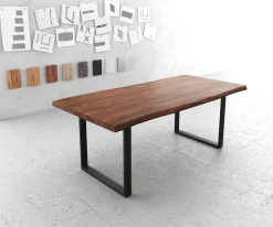 EsstischEdge 200x100 XL Akazie Braun Metall Schmal schwarz Live- Versandfertig ca. 06.11.26