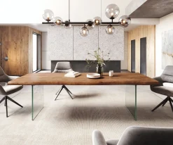 EsstischEdge 260x100 XL Akazie Braun Glas Live- Sofort versandfertig