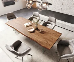 EsstischEdge 260x100 XL Akazie Braun Glas Live- Sofort versandfertig