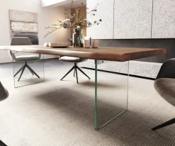 EsstischEdge 260x100 XL Akazie Braun Glas Live- Sofort versandfertig
