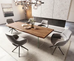 EsstischEdge 260x100 XL Akazie Braun Glas Live- Sofort versandfertig