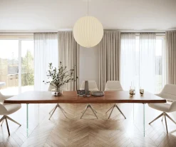 EsstischEdge 300x100 XL Akazie Braun Glas Live- Versandfertig ca. 07.11.26