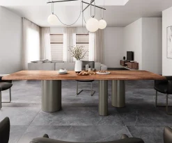 EsstischEdge 300x100 XL Akazie Braun Troa Metall Effektfinish Titan Live- Versandfertig ca. 07.11.26