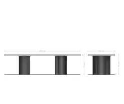 EsstischEdge 300x100 XL Akazie Braun Troa Edelstahl Graphit Live- Versandfertig ca. 07.11.26