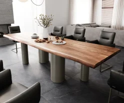 EsstischEdge 300x100 XL Akazie Braun Pilier Metall Effektfinish Titan Live- Versandfertig ca. 07.11.26