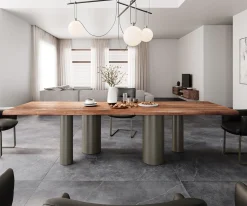 EsstischEdge 300x100 XL Akazie Braun Pilier Metall Effektfinish Titan Live- Versandfertig ca. 07.11.26