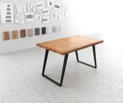 EsstischEdge 140x90 XL Akazie Natur Metall Schräg Live- Versandfertig ca. 07.11.26
