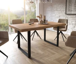 EsstischEdge 160x90 XL Akazie Natur Metall Schmal schwarz Live- Sofort versandfertig