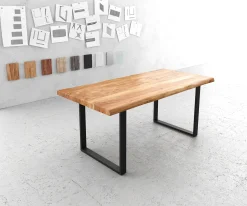 EsstischEdge 180x90 XL Akazie Natur Metall Schmal schwarz Live- Sofort versandfertig