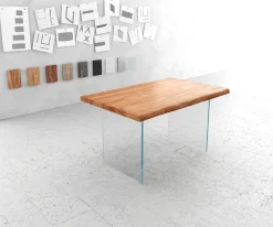 EsstischEdge 140x90 XL Akazie Natur Glas Live- Versandfertig ca. 07.11.26