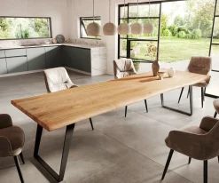 EsstischEdge 300x100 XL Akazie Natur Metall Schräg Live- Sofort versandfertig