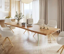 EsstischEdge 300x100 XL Akazie Natur Glas Live- Sofort versandfertig