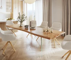 EsstischEdge 280x100 XL Akazie Natur Glas Live- Sofort versandfertig