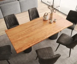 EsstischEdge 200x100 XL Akazie Natur Troa Metall Schwarz Live- Sofort versandfertig